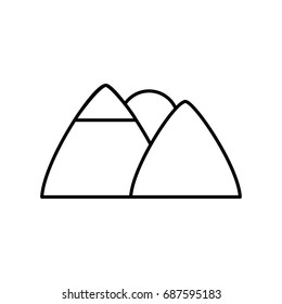 mountains and sun icon