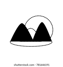 mountains and sun icon