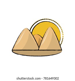 mountains and sun icon