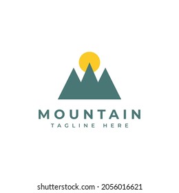 diseño del logotipo de las montañas