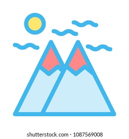 mountains sun nature 
