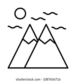 mountains sun nature 