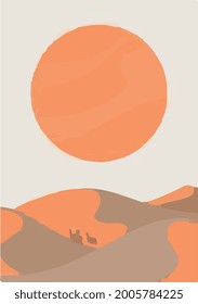 mountains with sun vector art