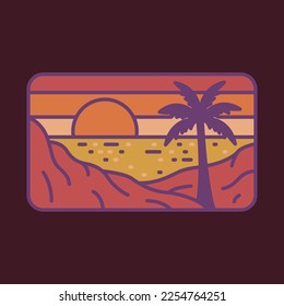 Mountains and sunrise graphic illustration vector art t-shirt design