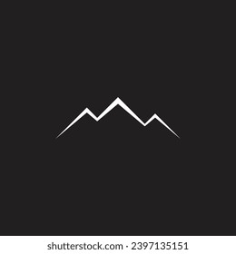Montañas, super simple, símbolo geométrico simple vector logo