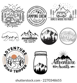 Mountains SVG, Forest Svg Cricut, Trees, Mountain svg clipart, Landscape, Silhouette cut file, Outdoor svg, Travel , camping  svg