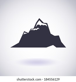 Mountains symbol. Vector icon, emblem