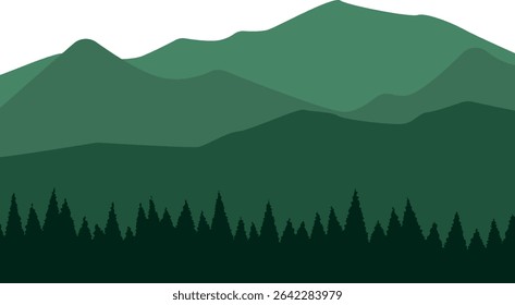 Mountains Trees Vector is a nature-inspired design combining mountain peaks and forest silhouettes, perfect for outdoor, adventure, or wilderness-themed visuals.
