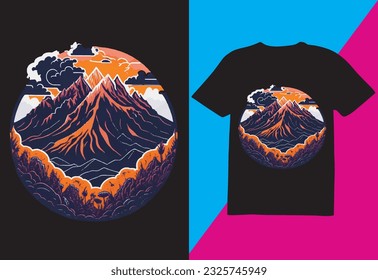 T-Shirt-Design, Berg-T-Shirt, T-Shirt-Design