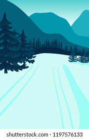 mountains. Vector background with polygonal landscape illustration. flat design. vector illustration