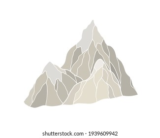 Montañas. Ilustración de concepto de vector para diseño 