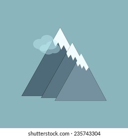 Mountains vector emblem