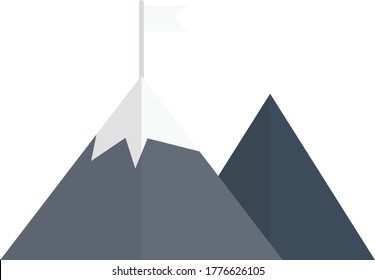 mountains vector flat color icon