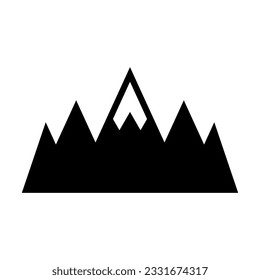 Mountains Vector Glyph Icon For Personal And Commercial Use.
