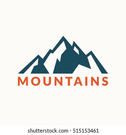 Mountains vector icon.