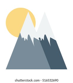 Mountains Vector Icon 