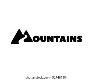 Mountains vector icon.