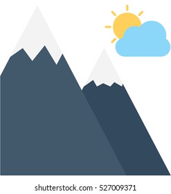 Mountains Vector Icon