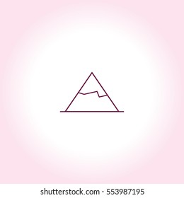 Mountains  Vector Icon.