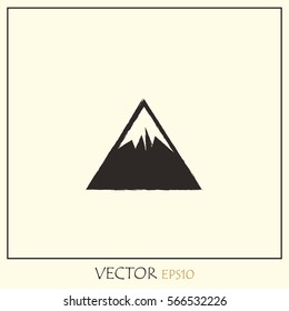Mountains  Vector Icon.