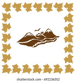 Mountains vector icon