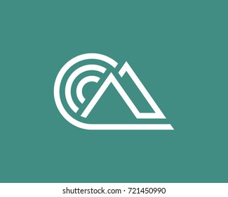 Mountains vector icon.