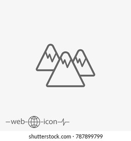 mountains vector icon