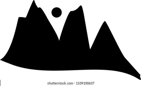 Mountains vector icon illustration sign