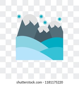 Mountains vector icon isolated on transparent background, Mountains logo concept