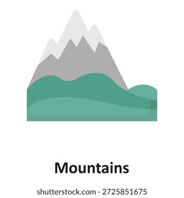 Icono del Vector de las montañas que puede modificar o editar fácilmente

