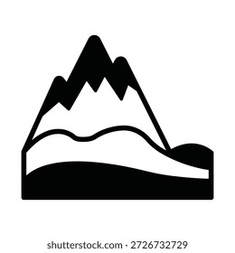 Icono del Vector de las montañas que puede modificar o editar fácilmente

