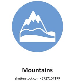 Icono del Vector de las montañas que puede modificar o editar fácilmente

