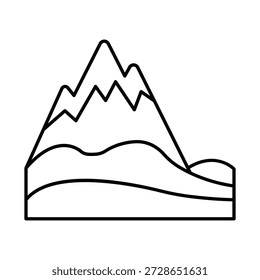 Icono del Vector de las montañas que puede modificar o editar fácilmente

