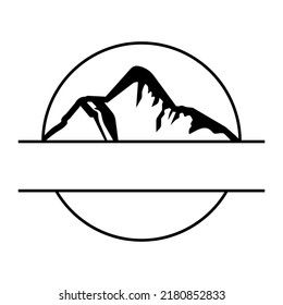 Mountains vector icon. wild life illustration sign. hike symbol or logo.