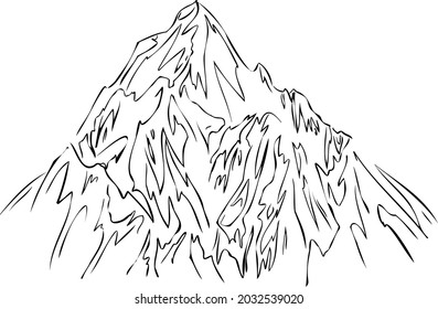 the mountains vector illustration .