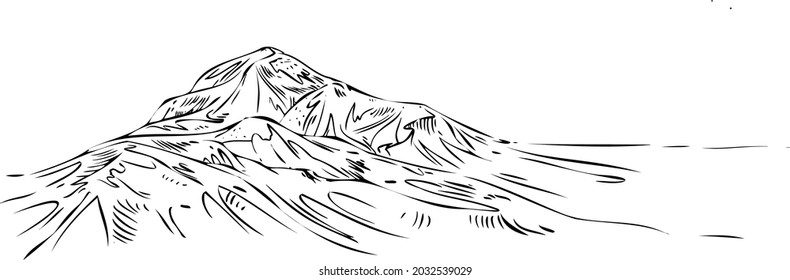 the mountains vector illustration .