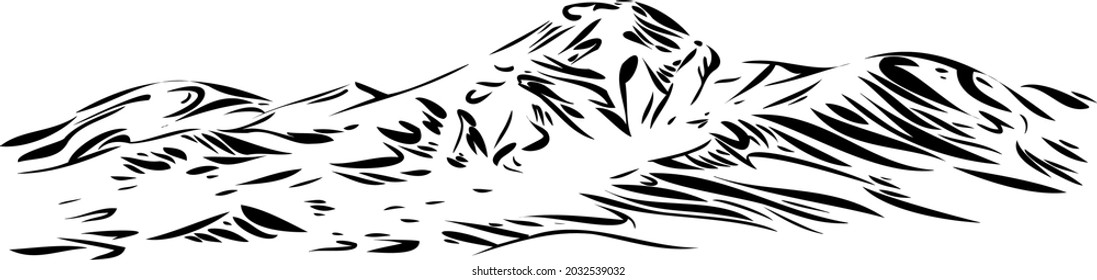 the mountains vector illustration .