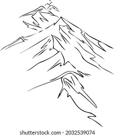 the mountains vector illustration .