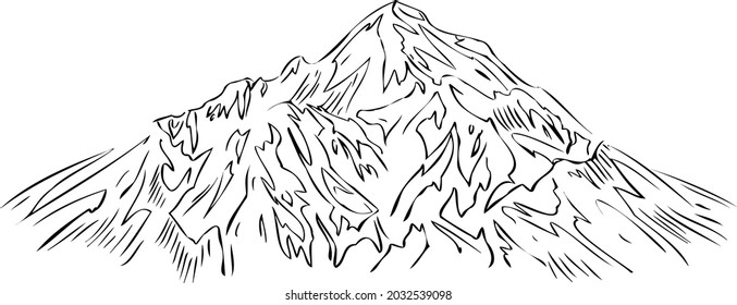 the mountains vector illustration .