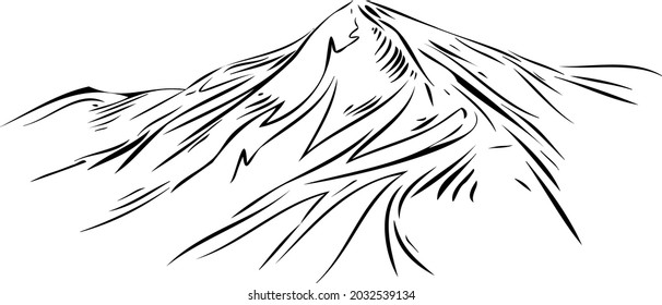 the mountains vector illustration .