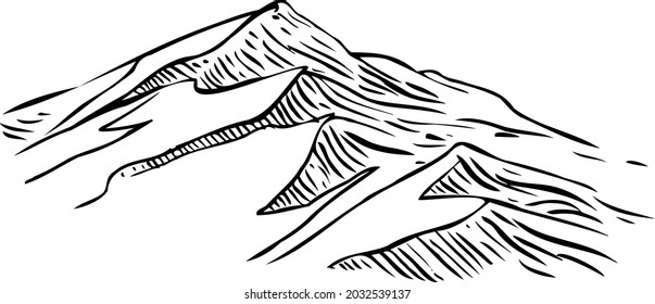 the mountains vector illustration .
