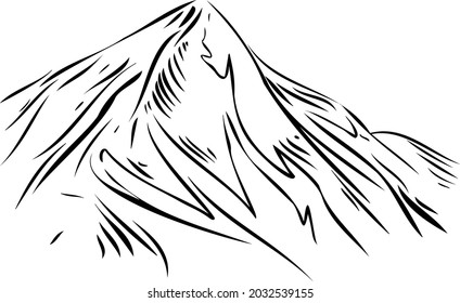 the mountains vector illustration .