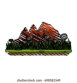 mountains vector illustration