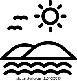mountains Vector illustration on a transparent background. Premium quality symbols. Stroke vector icon for concept and graphic design.
