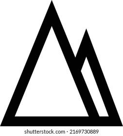 imagen de vectores de montañas sobre un fondo transparente.Símbolos de calidad premium.Iconos vectores de trazo para el diseño de conceptos y gráficos. 