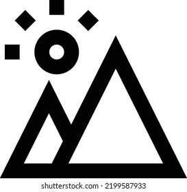 mountains Vector illustration on a transparent background.Premium quality symmbols.Stroke vector icons for concept and graphic design.