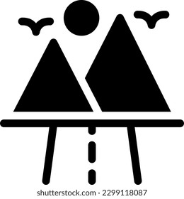 mountains Vector illustration on a transparent background. Premium quality symmbols. Glyphs vector icons for concept and graphic design.