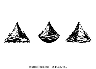 Mountains vector illustration with white background 