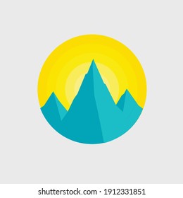 Monta ilustración vectorial con fondo de gradación amarillo