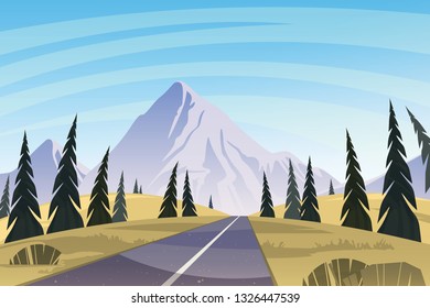 Mountains vector landscape.